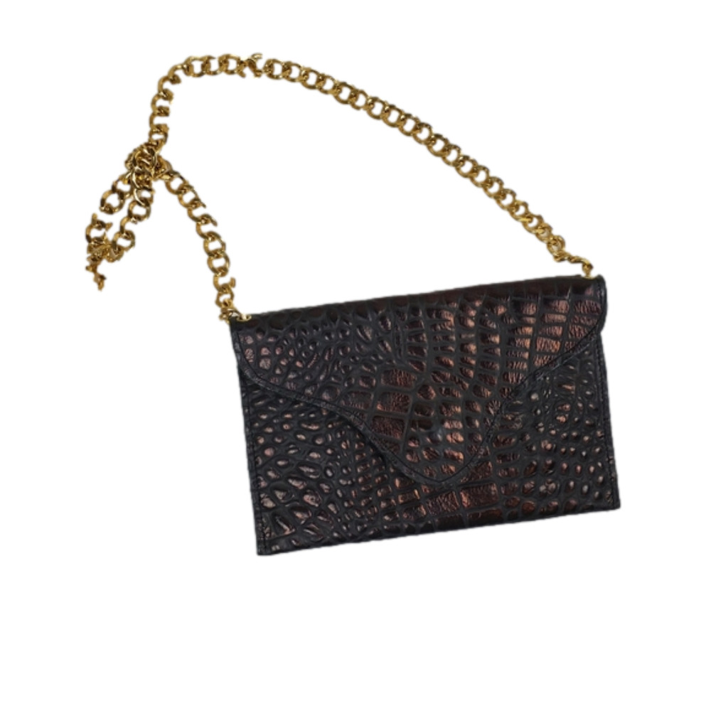 Jj Winters evening mini bag croc embossed .